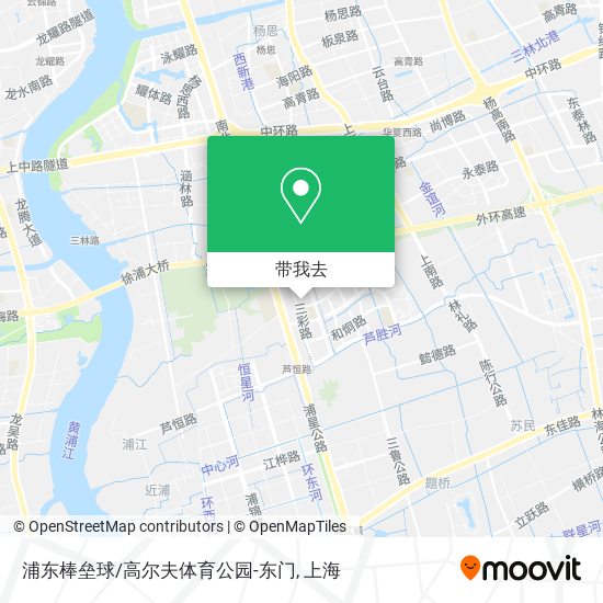 浦东棒垒球/高尔夫体育公园-东门地图