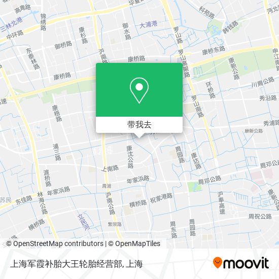 上海军霞补胎大王轮胎经营部地图