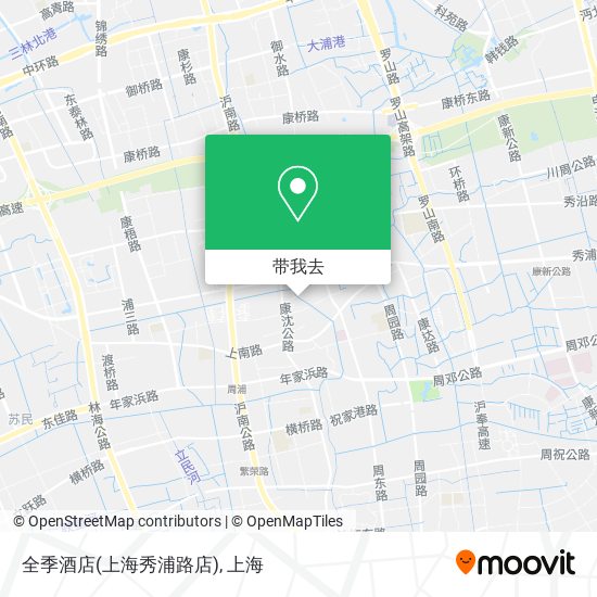 全季酒店(上海秀浦路店)地图