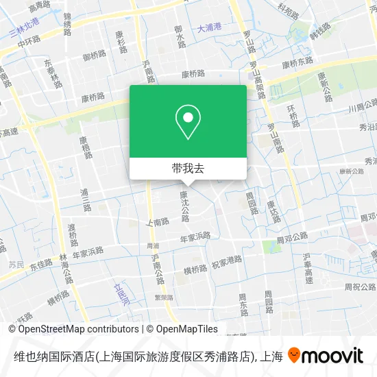 维也纳国际酒店(上海国际旅游度假区秀浦路店)地图