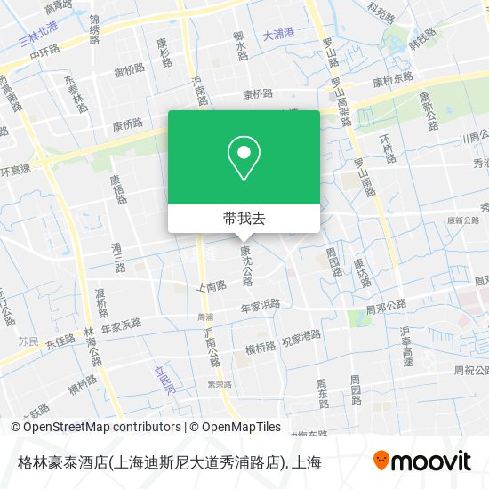 格林豪泰酒店(上海迪斯尼大道秀浦路店)地图
