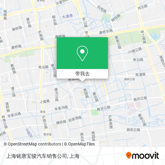 上海铭唐宝骏汽车销售公司地图