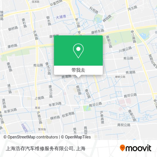 上海浩存汽车维修服务有限公司地图