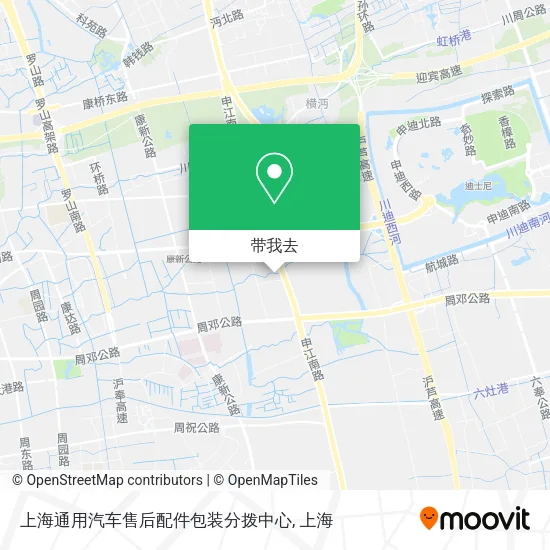 上海通用汽车售后配件包装分拨中心地图