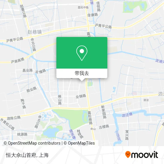 恒大佘山首府地图