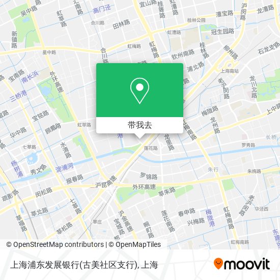 上海浦东发展银行(古美社区支行)地图