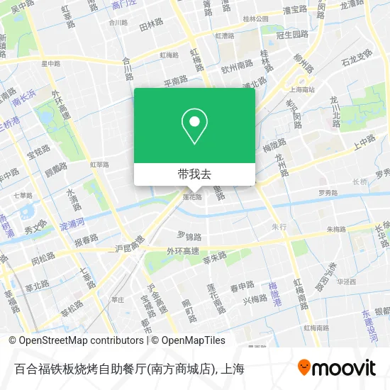 百合福铁板烧烤自助餐厅(南方商城店)地图