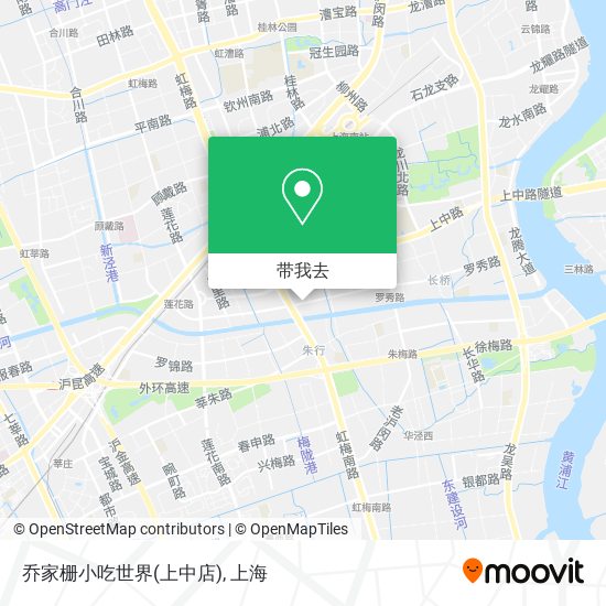 乔家栅小吃世界(上中店)地图