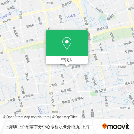 上海职业介绍浦东分中心康桥职业介绍所地图