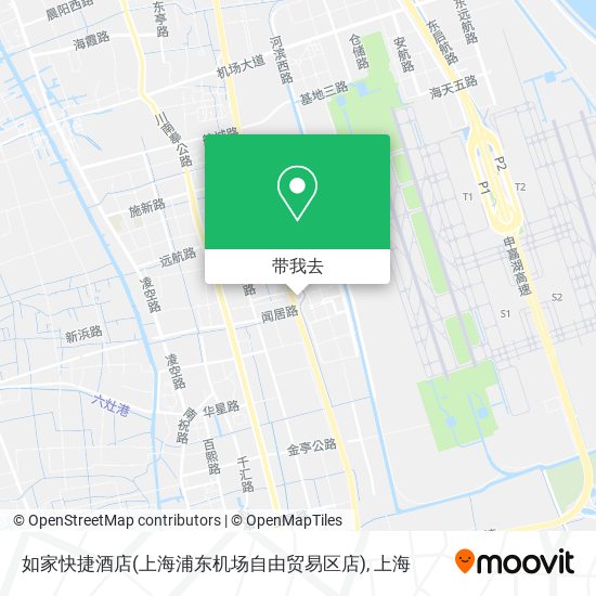 如家快捷酒店(上海浦东机场自由贸易区店)地图