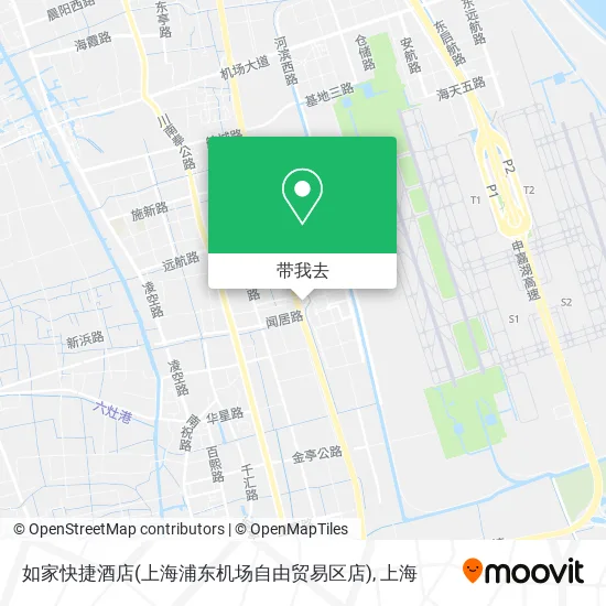 如家快捷酒店(上海浦东机场自由贸易区店)地图
