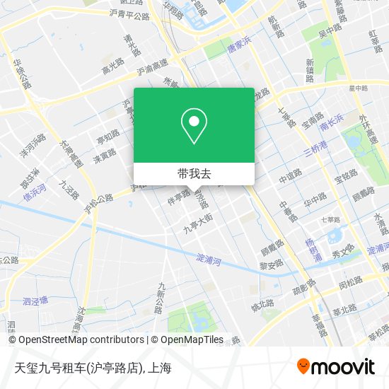 天玺九号租车(沪亭路店)地图