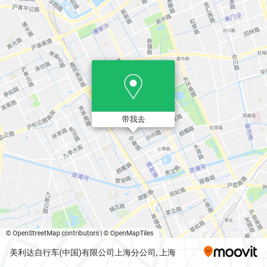美利达自行车(中国)有限公司上海分公司地图