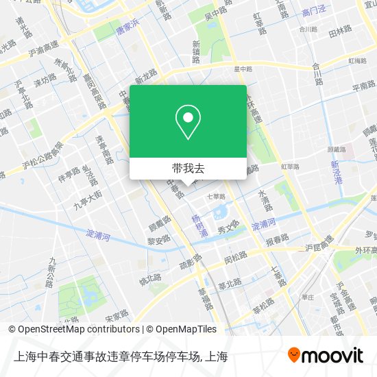 上海中春交通事故违章停车场停车场地图