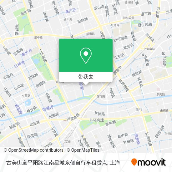 古美街道平阳路江南星城东侧自行车租赁点地图