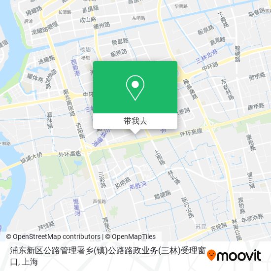 浦东新区公路管理署乡(镇)公路路政业务(三林)受理窗口地图