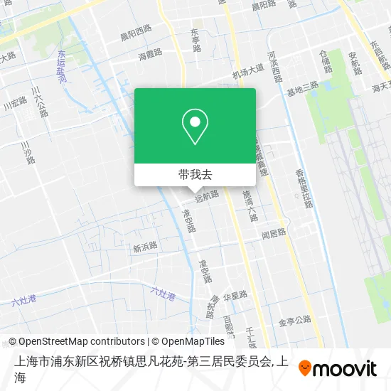 上海市浦东新区祝桥镇思凡花苑-第三居民委员会地图