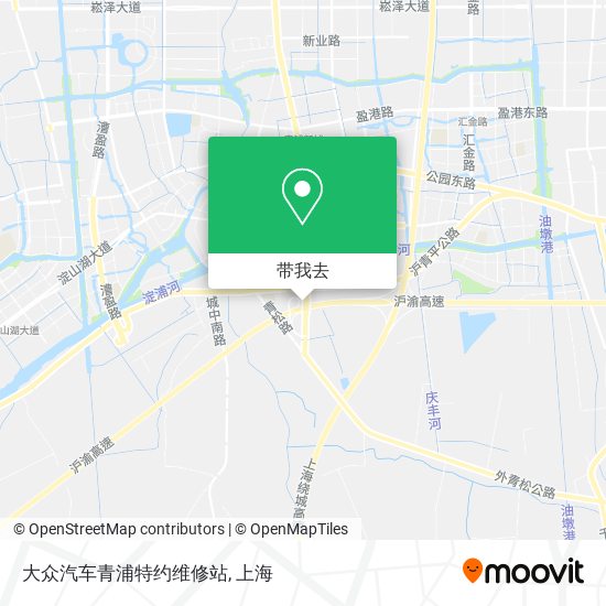 大众汽车青浦特约维修站地图