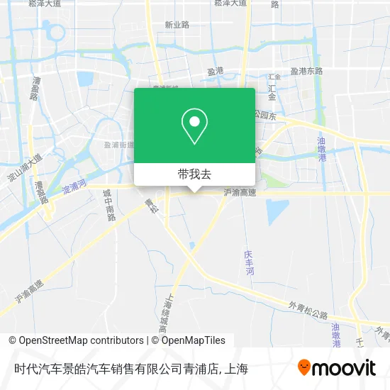 时代汽车景皓汽车销售有限公司青浦店地图