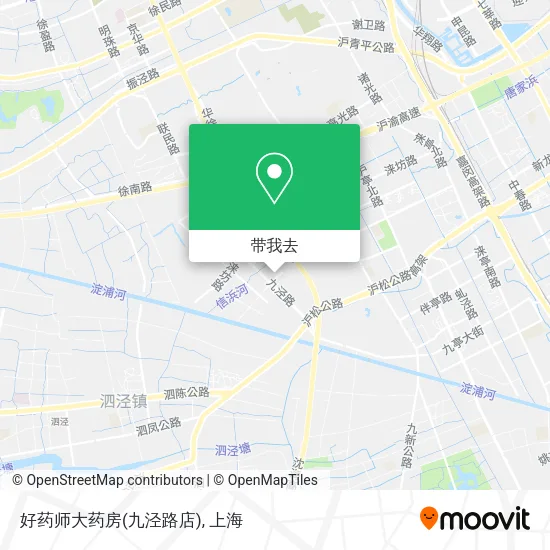 好药师大药房(九泾路店)地图