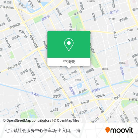 七宝镇社会服务中心停车场-出入口地图