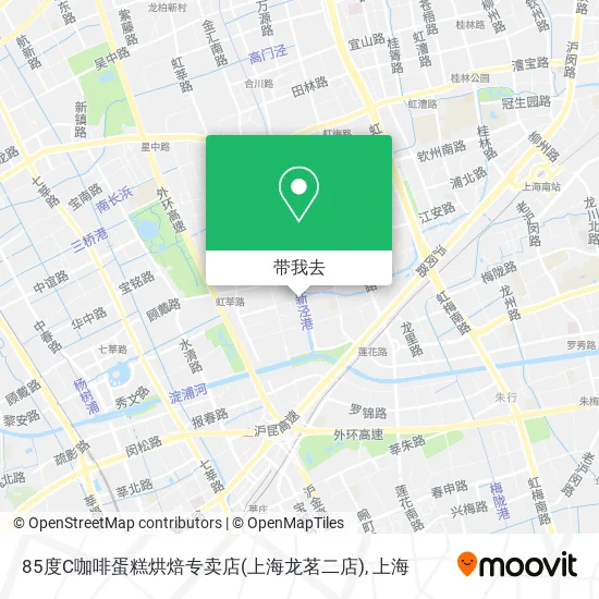 85度C咖啡蛋糕烘焙专卖店(上海龙茗二店)地图