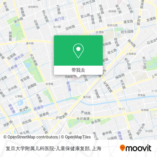 复旦大学附属儿科医院-儿童保健康复部地图