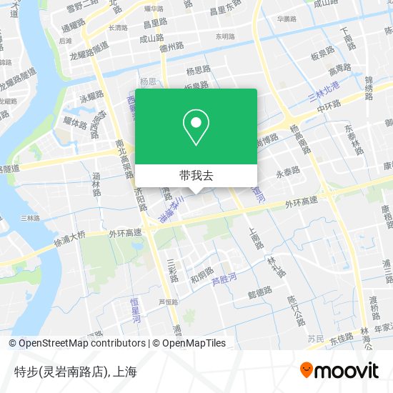 特步(灵岩南路店)地图