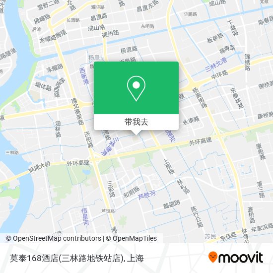 莫泰168酒店(三林路地铁站店)地图