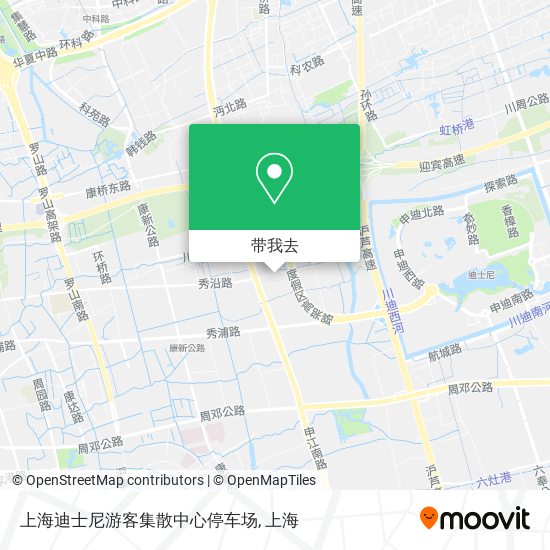 上海迪士尼游客集散中心停车场地图