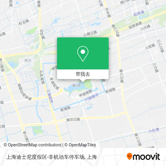 上海迪士尼度假区-非机动车停车场地图