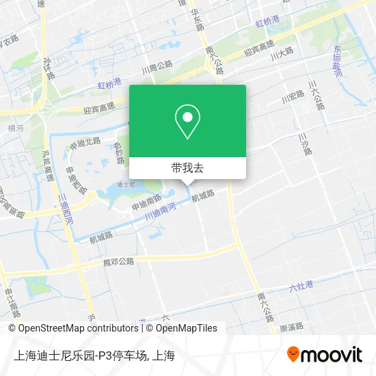 上海迪士尼乐园-P3停车场地图