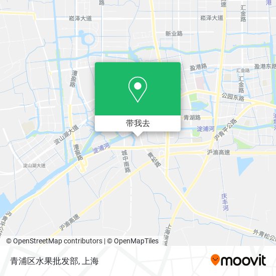 青浦区水果批发部地图
