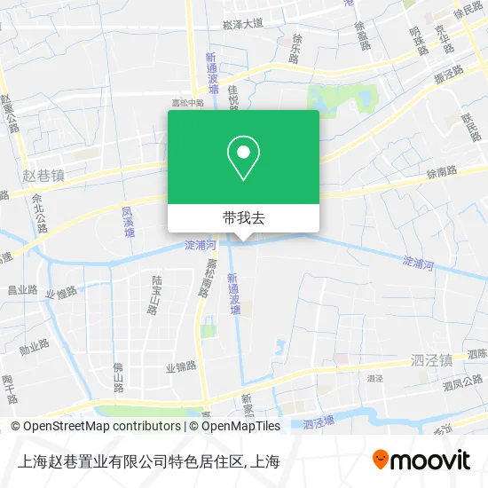 上海赵巷置业有限公司特色居住区地图