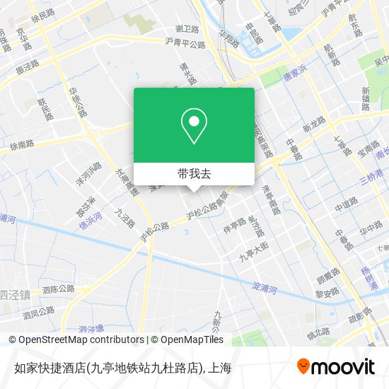 如家快捷酒店(九亭地铁站九杜路店)地图