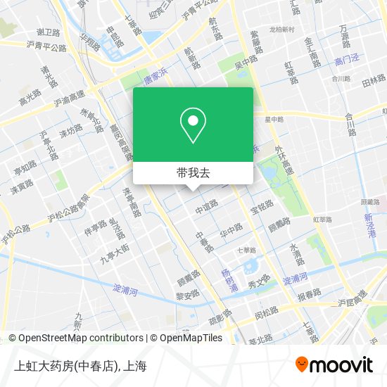 上虹大药房(中春店)地图