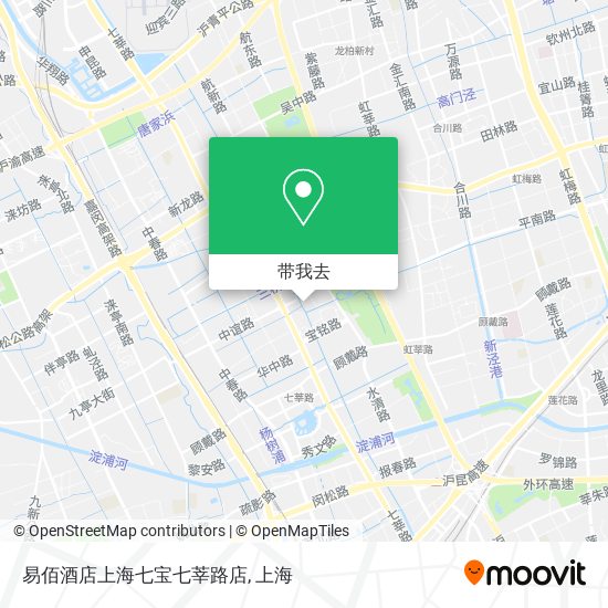 易佰酒店上海七宝七莘路店地图