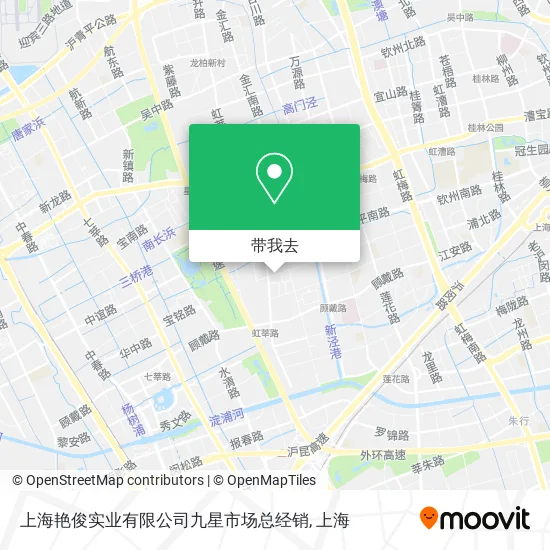 上海艳俊实业有限公司九星市场总经销地图
