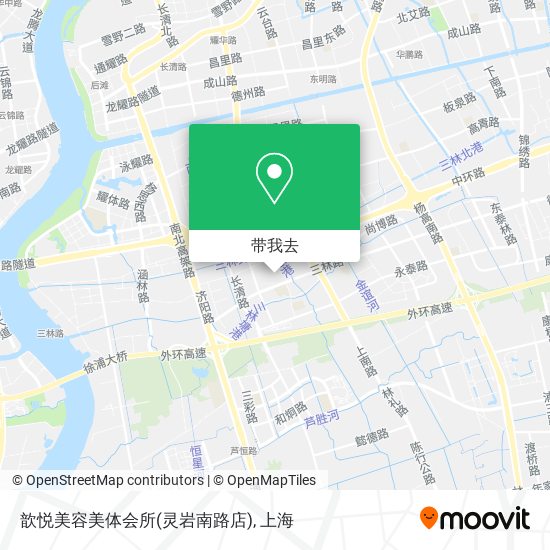 歆悦美容美体会所(灵岩南路店)地图