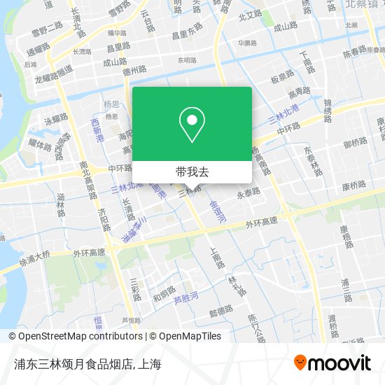 浦东三林颂月食品烟店地图