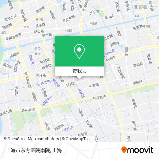 上海市东方医院南院地图