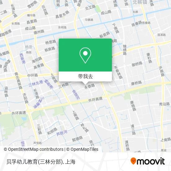 贝孚幼儿教育(三林分部)地图
