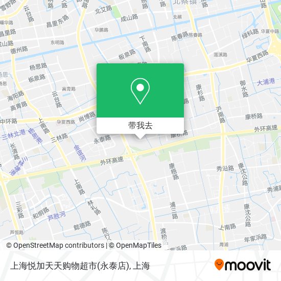 上海悦加天天购物超市(永泰店)地图