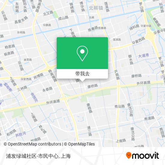 浦发绿城社区-市民中心地图