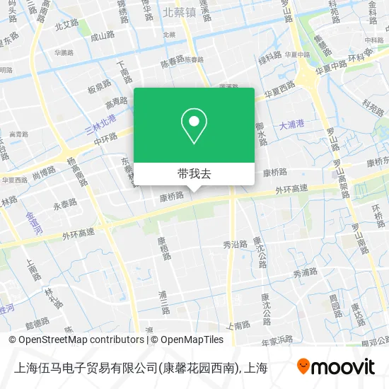 上海伍马电子贸易有限公司(康馨花园西南)地图