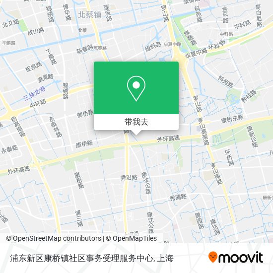 浦东新区康桥镇社区事务受理服务中心地图