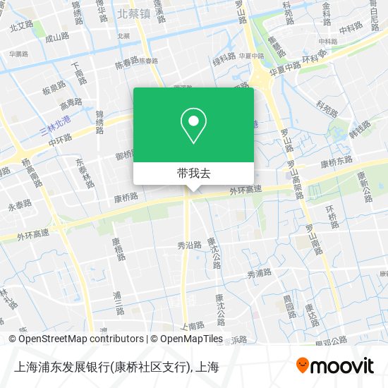 上海浦东发展银行(康桥社区支行)地图