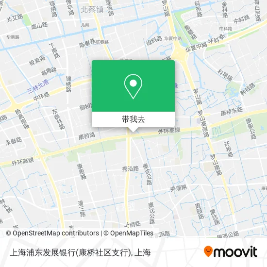 上海浦东发展银行(康桥社区支行)地图