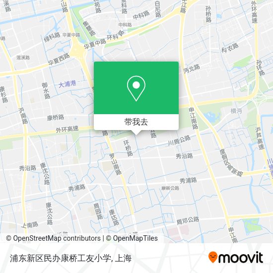 浦东新区民办康桥工友小学地图