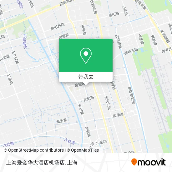 上海爱金华大酒店机场店地图